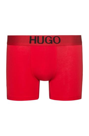 Majtki HUGO Low Rise Stretch Cotton Boxer Czerwone Męskie (Pl71197)